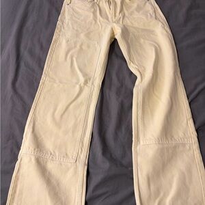 Zara Cream Women’s Straight-Leg Jeans sz4